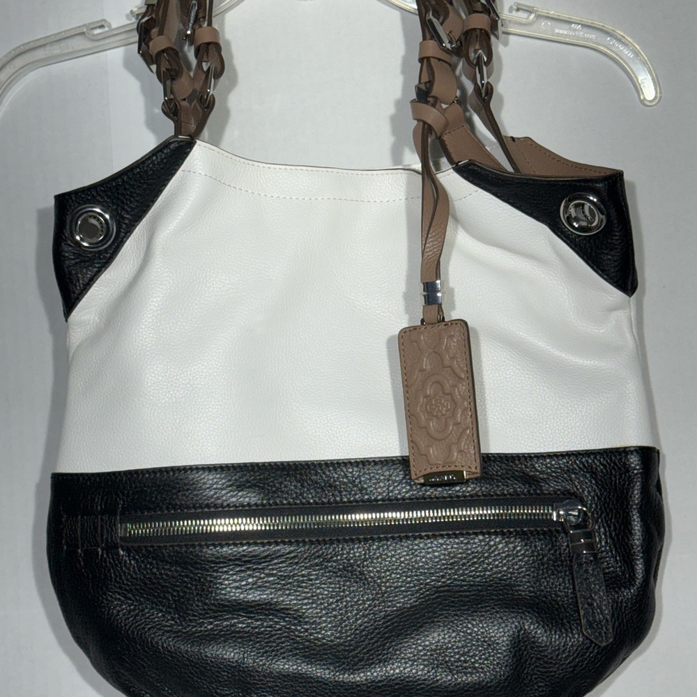 orYANY leather handbag Black And White